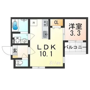 プランドール椥辻【3階】の間取り