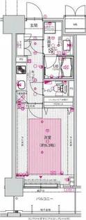 エスリード長堀タワー【5階】の間取り