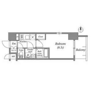 エスリード神戸ラ・コスタ【4階】の間取り