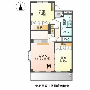 ガーデニングヒルズ レオ【2階】の間取り