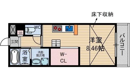 ラフィーネ【201号室】の間取り