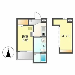 クレア天塚【202号室】の間取り
