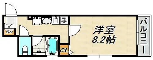 リヴィエーラ須磨【1階】の間取り