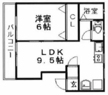 ホーエーハイツ【101号室】の間取り