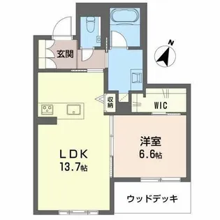 シャーメゾン川名【0101号室】の間取り
