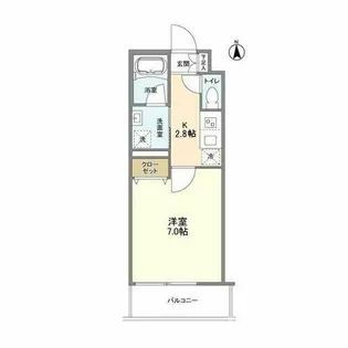 ウェルスクエア茨木春日【2階】の間取り
