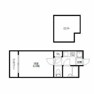 サンライズ桧原B棟【102号室】の間取り