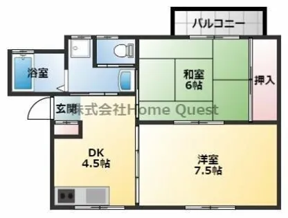 第1コーポ平野【2階】の間取り