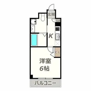 Live Casa 田辺【5階】の間取り