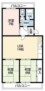 サンポール明大寺【604号室】の間取り