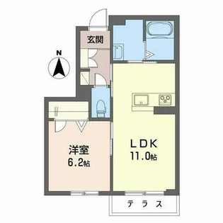グリナージュ郷之山III【1階】の間取り