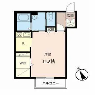 アイエフハイツ水波町V【0203号室】の間取り