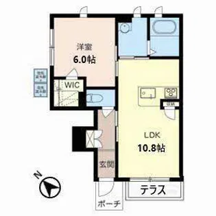 ル・ベラージュ【0101号室】の間取り
