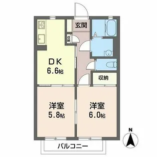 ウィングコート【2階】の間取り