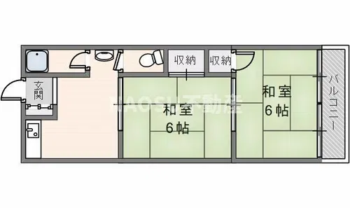 八栄マンション【201号室】の間取り