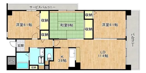 コレンテ【3階】の間取り