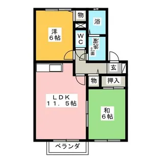 スカイシティー森本【2階】の間取り