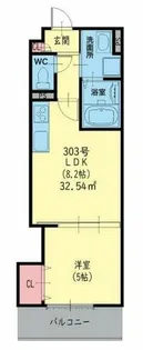 クリエオーレ大蓮東Ⅱ【3階】の間取り