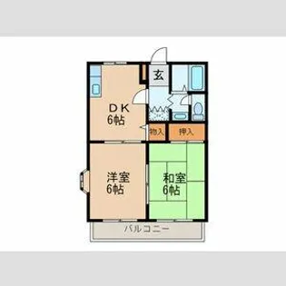 サンガーデン荒木【C202号室】の間取り