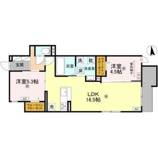 Passaro Grande 墨江EAST【1階】の間取り