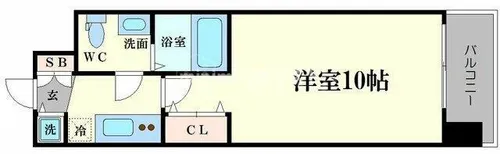 PHOENIX難波EAST【8階】の間取り