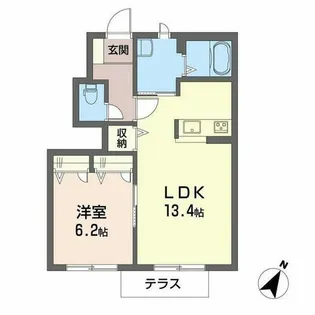 ベェルドミール【1階】の間取り