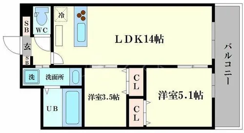 グランマーレ小路駅前【2階】の間取り