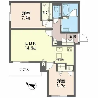 シャーメゾン シエロ【0101号室】の間取り