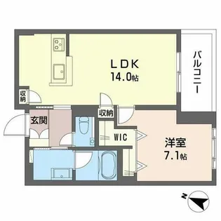 シャーメゾン シエロ【0203号室】の間取り