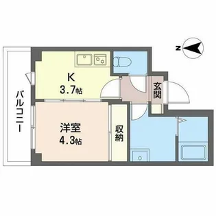 パークステージ夙川【2階】の間取り