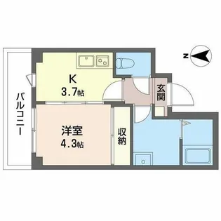 パークステージ夙川【3階】の間取り
