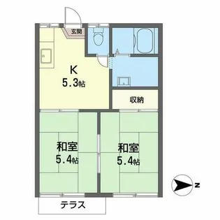 セキスイオークハイツ【1階】の間取り