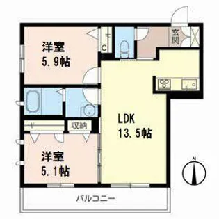 ラ・フェスタ【0303号室】の間取り