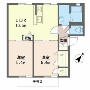 フレグランス浜寺【0103号室】の間取り