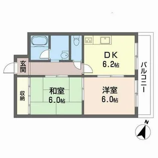 サン住吉川【0202号室】の間取り