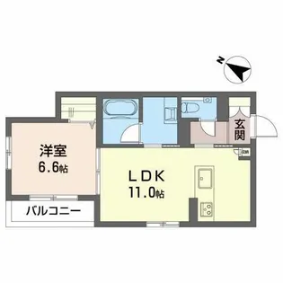 シャーメゾン一社【0203号室】の間取り