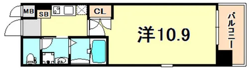 エスライズ新神戸【12階】の間取り