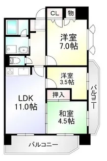ラディア霧ヶ丘【5階】の間取り