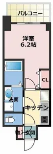 ARCOBALENO OSAKA FUSE【9階】の間取り