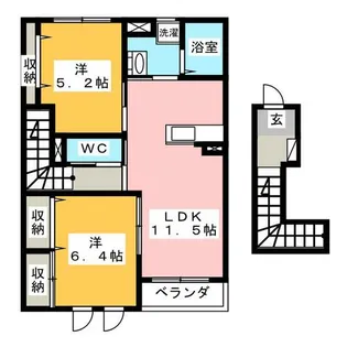 パーク絆【2階】の間取り