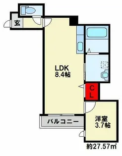 Wisteria折尾【2階】の間取り