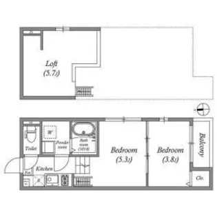 大阪府大阪市生野区小路東3丁目【アパート】の間取り