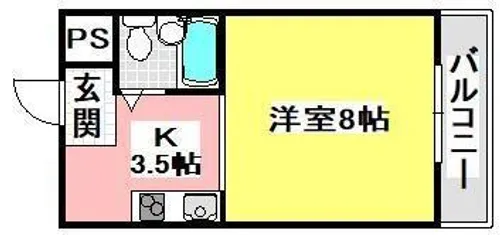 プラットホーム川端通り【305号室】の間取り