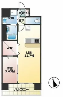 WORVE吹田江坂【9階】の間取り