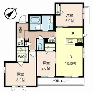 シャーメゾン ビアンカ【0205号室】の間取り
