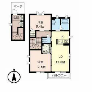 ブリエ ワイキューブ【0201号室】の間取り