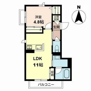 シャーメゾン ポラリス【0202号室】の間取り