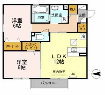 レスペランスA棟【1階】の間取り