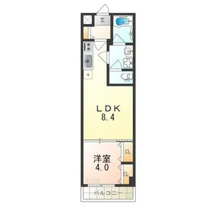 LUVIAS堺【4階】の間取り