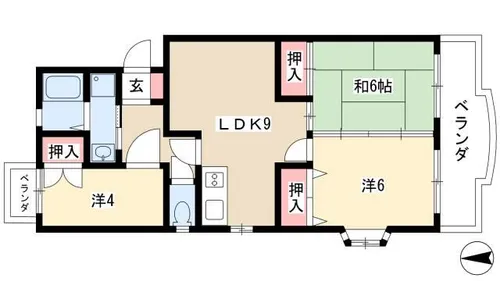 ひまわり館Kanare【401号室】の間取り